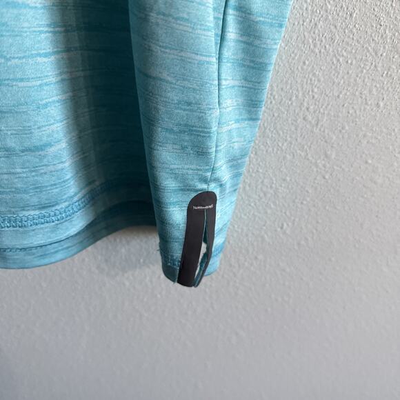 Tommy Bahama Shirt Mens 2XL Blue Wave Crest Henley Performance Stretch‎ Athletic - Picture 4 of 6